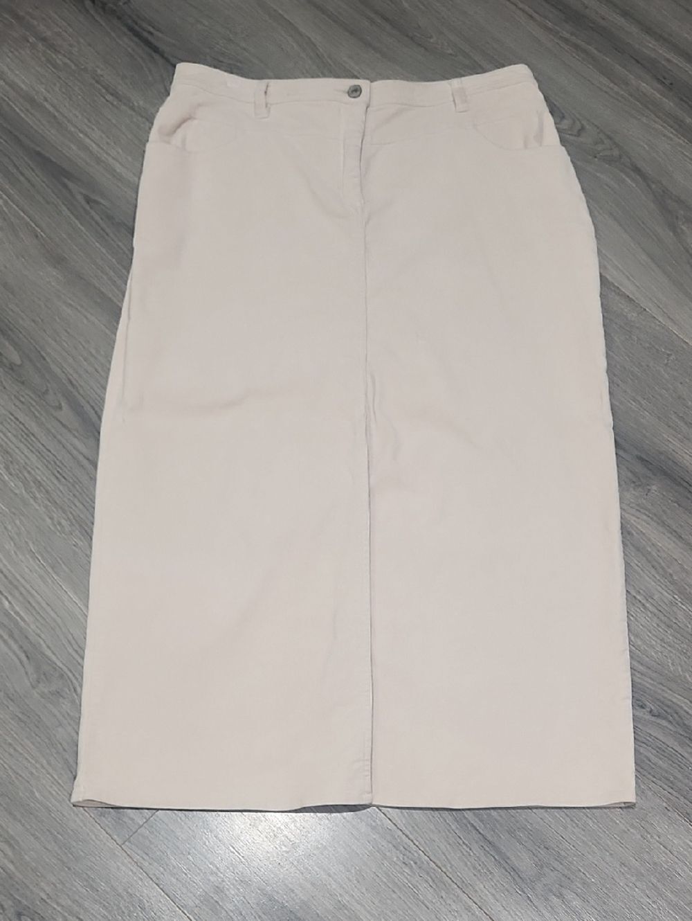 Vintage Carolina Blue Ivory Corduroy Maxi Skirt
